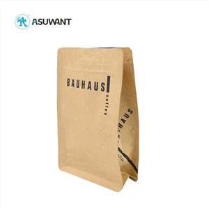 500G KRAFT Kertas Ziplock Tas Kemasan Teh Kopi Dengan Katup